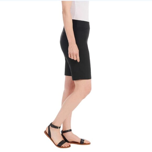 Hilary Radley Ladies' Pull-On Stretch Bermuda Short, Black - Picture 2 of 4